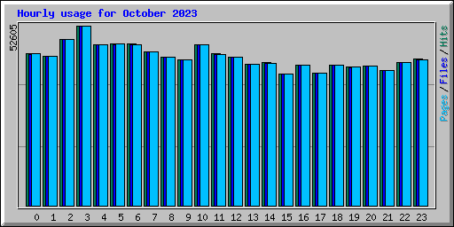 Hourly usage for October 2023