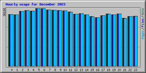 Hourly usage for December 2023