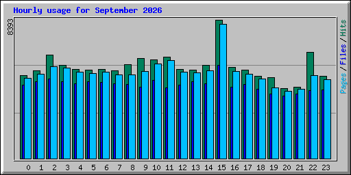 Hourly usage for September 2026